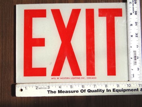 Exit Sign Replacement PLEXIGLASS  Sz. 10&#034; x 7&#034; NO arrow