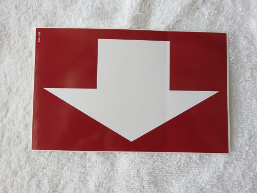 (one) self-adhesive vinyl &#034;directional arrow&#034; sign (5&#034; x 8&#034;) for sale