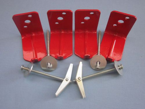 LOT OF 4-UNIVERSAL WALL MOUNT 10, 15 &amp; 20 lb. SIZE FIRE EXTINGUISHER BRACKET NEW