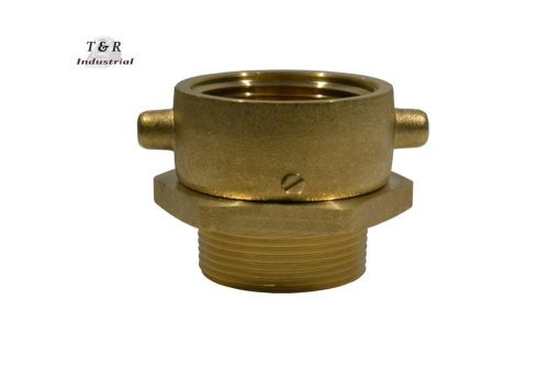 Brass swivel adapter 2-1/2&#034; nst(f) x 2-1/2&#034; npt(m) for sale