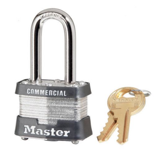 6 new in box commercial master lock 3kalf padlocks keyed alike 1 1/2&#034; long shank for sale
