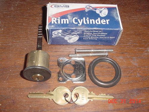 Locksmith nos grade 2 gms rim cylinder w/ 2 ya8 cut keys oil bronze 10b ka avail for sale