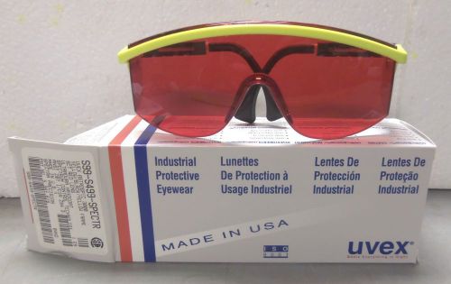 Uvex astrospec 3000 - protective eyewear w/ adjustable frame &amp; sct red lens(nos) for sale