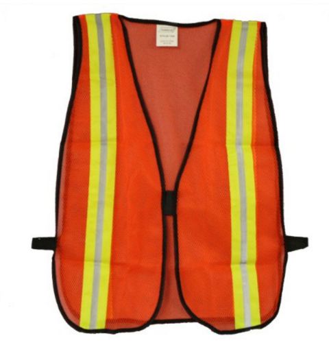Ironwear 1240 safety vest orange with lime green tape &amp; silver reflective stripe for sale
