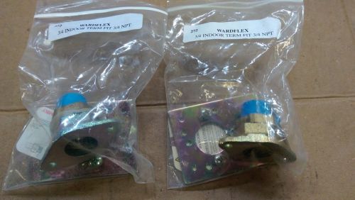 LOT OF 2 WARDFLEX 3/4&#034; INDOOR TERMINATION FITTINGS W/PLATE  OLD STOCK