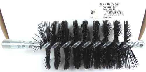 Schaefer 2-1/2&#034; spring grade tempered wire brush p/n 43224, 1/4&#034; npt 2-3/4&#034; flue for sale