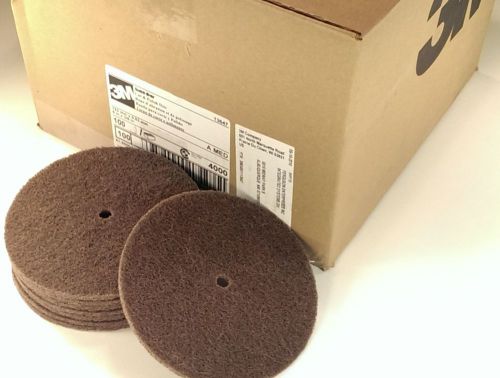 (100) 3M Scotch-Brite 6&#034; Cut &amp; Polish Disks with 3/8&#034; arbor hole, #13647