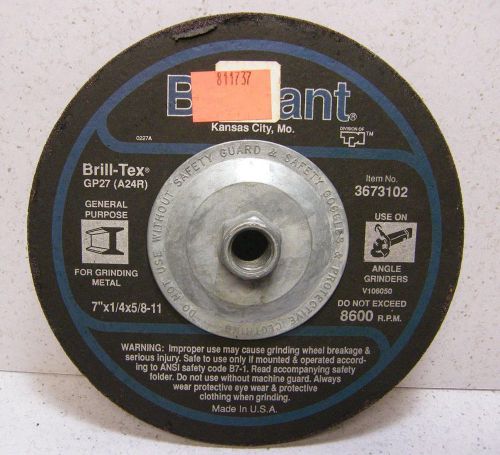 Brilliant brill tex grinding wheel 3673102 7 x 1/4 x 5/8-11 for sale