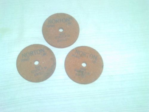 Set of Three NORTON GRINDING WHEEL 38A60-L8V 3X1/2 MAX 8280 RPM #AW217