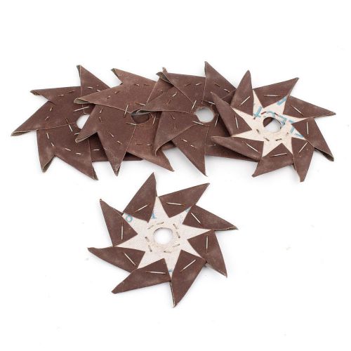 5 pcs pinwheel shaped 240 grit abrasive sandpaper sheet tool dark brown for sale