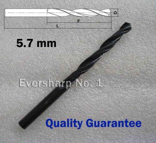 Lot new 10 pcs straight shank hss rolled twist drill bits dia 5.7 mm(.2244&#034;) for sale