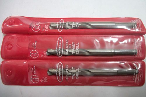 5/16&#034; high speed steel drill bit 1/4&#034; shank drill vermont american lot of 2 for sale