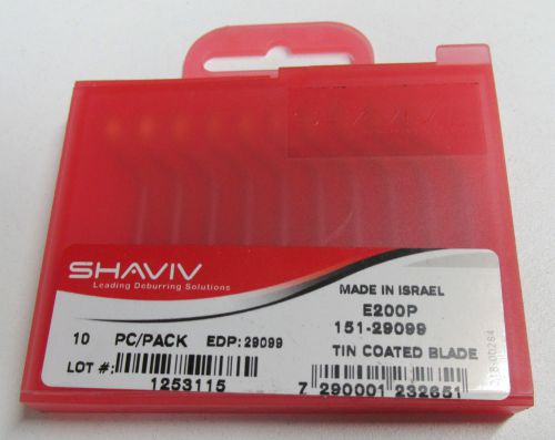 10pcs type e200p hss tin coat bi-directional deburring blades shaviv for sale