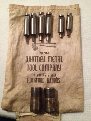 Whitney punches 1/2 x 3/6 , 1/2 x 1/4, 7x16 x 3/16 w/ original mailing bag! for sale