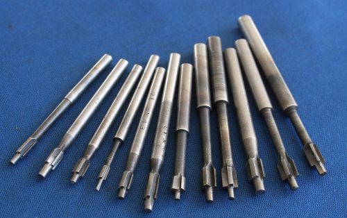 12 hs counterbore bits machinist lot gunsmith clockmaker aircraft lathe tool lot for sale