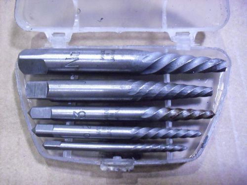 Five Piece Set Of Screw Extractors Made In Japan Manufacturer Unknown