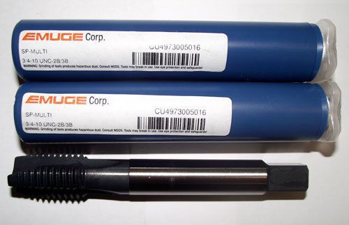 3pc 3/4-10 Emuge MultiTap Spiral Point