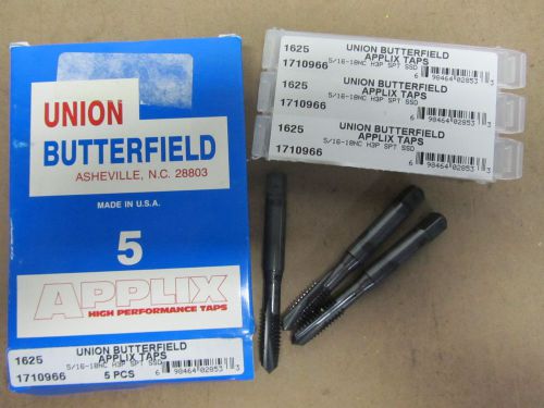 3 pcs ub union butterfield 5/16&#034;-18 nc 3 flutes applix h3p spiral point taps for sale