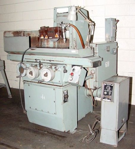 6&#034; w 18&#034; l brown &amp; sharpe 618 micromaster series ii surface grinder, hyd. l. &amp; c for sale