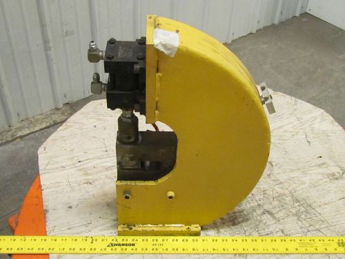 Custom bench mount hydraulic punch press for aluminum 21 ga 629&#034; dia w/flats for sale