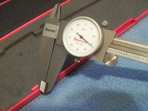 STARRETT 1202 12&#034; STAINLESS DIAL CALIPERS, .001&#034; GRADUATION, EXCELLENT LIGHT USE