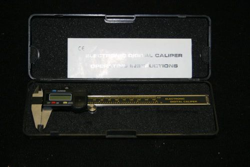 CE 8&#034; ELECTRONIC DIGITAL CALIPER in BOX missing battery and feeler gages