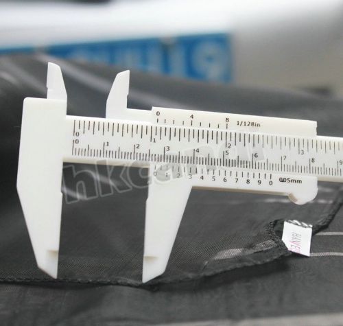 Classic white plastic caliper 6&#034; slide vernier caliper with depth for student for sale