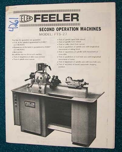 Feeler Service Manual High Accuracy Second Operation (Inv.23310)