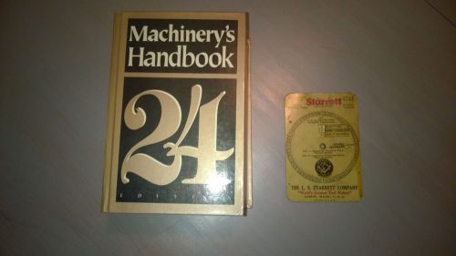 Machinery&#039;s Handbook 24 Edition, T.E with Starrett Vintage Dial Indicator Nice!!
