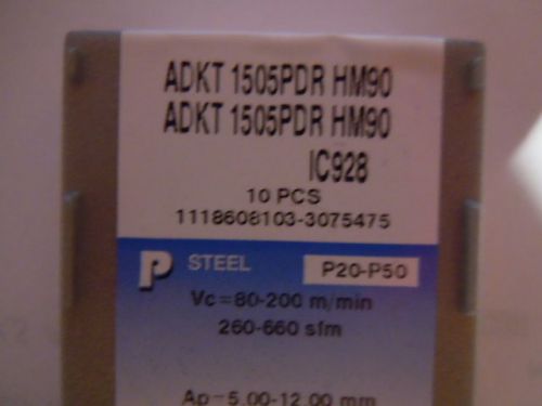 ISCAR CARBIDE INSERTS  ADKT 1505PDR HM90  IC928     (1box)