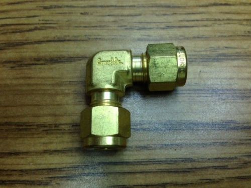 1/4&#034; tube union elbow swagelok b-400-9 brass for sale