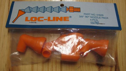 New 51829 loc-line flex hose nozzle 90 deg pk 4 locline 1/2&#034; in 3/8&#034; out 1.5&#034; for sale