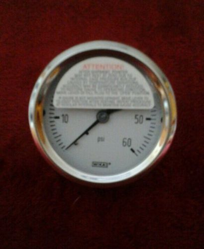 Wika  pressure gauge, 0-60 psi, 2.5&#034; dial w/ 1/4&#034; npt rear mount, dry nwob for sale