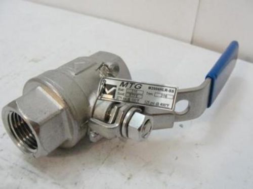 24609 New-No Box, MTG M2000HLR-SS Ball Valve 1/2&#034;NPT, Stainless