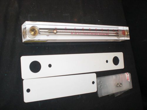 Flowmeter  Panel Mount with mounting hardware 5 GPM 3/4 FPT Brass   FLM-5GPM