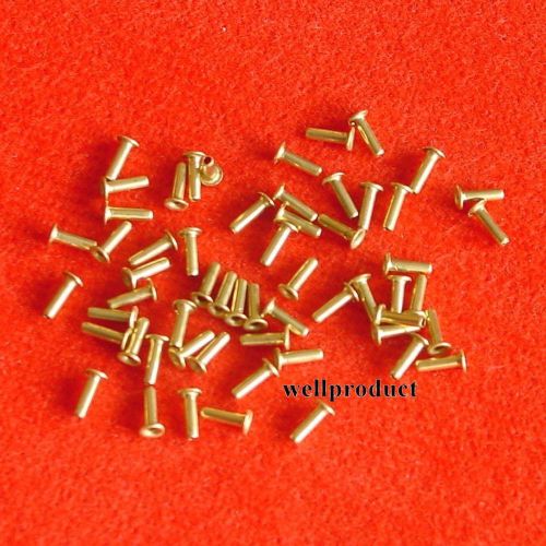 &gt; 100x copper alloy brass eyelet 1.2x4.8mm for soldering connection-fe for sale