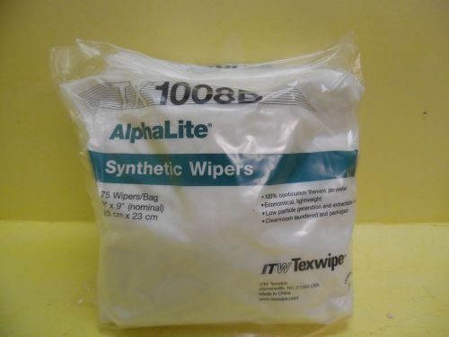 Case of 1500 TX1008B AlphaLite Synthetic Wipers 9&#034;x9&#034; Texwipe 10 bags x 150