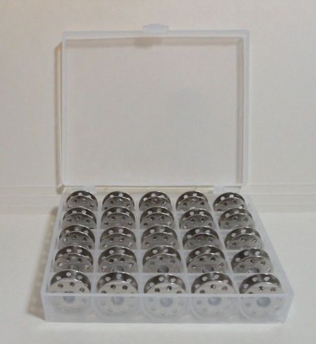 25 bobbins for lockstitch 1 needle industrial sewing machines with plastic box for sale