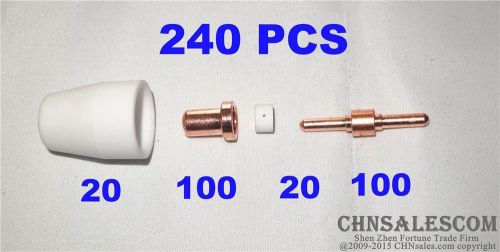 240 PCS PT-31 Plasma Cutter Consumabes  Extended TIP Electrode For Cut-40