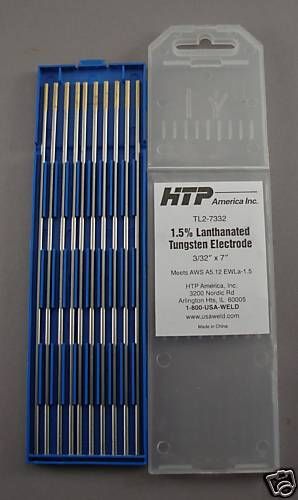 10 1.5% lanthanated tungsten tig electrode 3/32 7 gold for sale