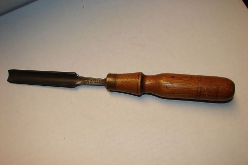 Old vintage curved woodworking chisel w.butchek cast steel ,antique tool for sale