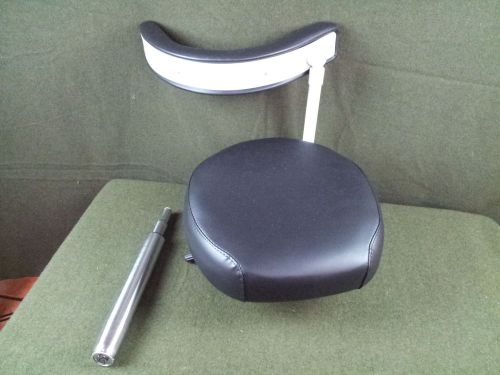 DentalEZ Series 8 Assistant Stool Replacement Seat &amp; Pedestal New Black