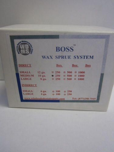 Dental Lab Boss Wax Sprue System Direct Medium 10 ga. 250