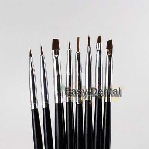 8pcs dental lab finest sable porcelain ermine brush pen set - new for sale