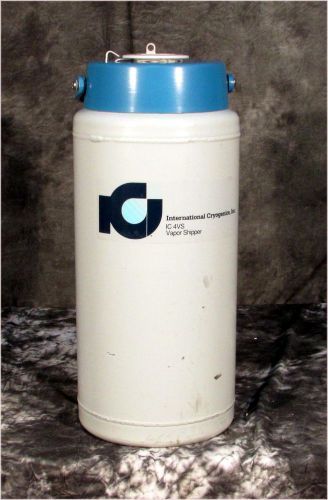 4-liter ln2 vapor shipping dewar w/ 1 canister, international cryogenics ic-4vs for sale
