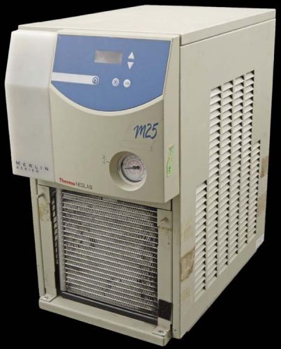 Thermo neslab m25 merlin low temp recirculating cooler chiller powers on parts for sale