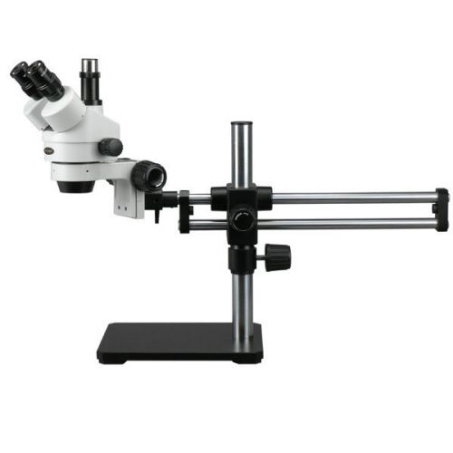 7x-45x trinocular stereo microscope on ball bearing boom stand for sale