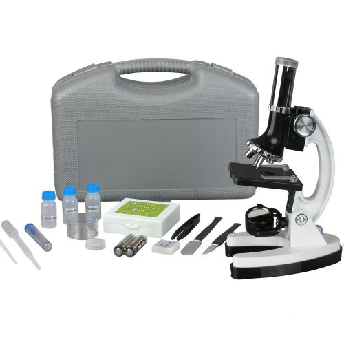300X-600X-1200X 48pc Metal Frame Educational Beginner Biological Microscope Kit