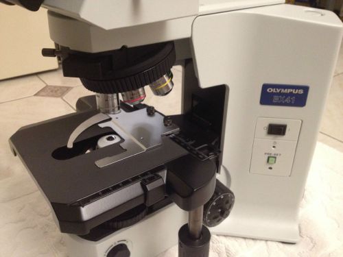 Olympus bx41 tf microscope 2x, 4x,10x, 20x, 40x objectives with trinocular head for sale