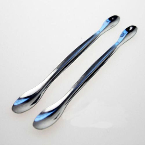 2pcs Reagent Microspoon Plastisol Handle Stainless Steel Spoon #BO7 JY